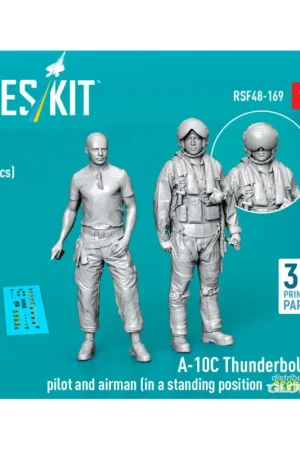 A-10C Thunderbolt II pilot and airman (in a standing position - scene 1) (2 pcs) (3D Printed) Beperkt Aanbod
