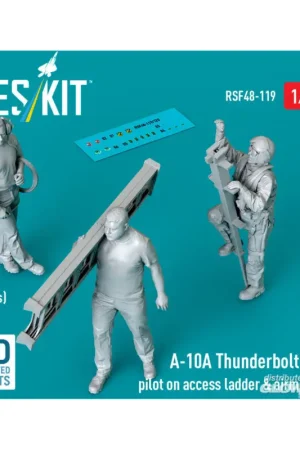 A-10A Thunderbolt II pilot on access ladder & airmen (3 pcs) (3D Printed) Figuren Must-Have