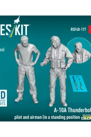 Bestseller A-10? Thunderbolt II pilot and airman (in a standing position - scene 1) (2 pcs) (3D Printed)