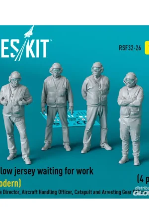 Yellow jersey waiting for work (Modern) Plane Director, Aircraft Handling Officer, Catapult and Arresting Gear Officers (4 pcs) Fabrieksprijs