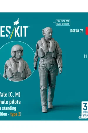 Dagaanbieding Rafale (C, M) female pilot (in a standing position - type 2) (1 pcs) (3D Printed) Figuren