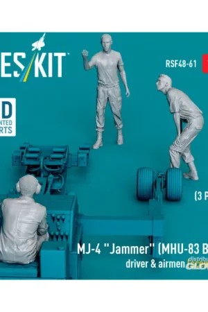 Seizoensaanbieding MJ-4 Jammer (MHU-83 B/E) driver & airmen (scene 2) (3 pcs) (3D Printed) (1/48 Figuren