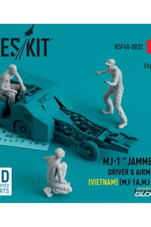MJ-1 Jammer Driver & airmen (Vietnam) (MJ-1A,MJ-1B) (scene 1) (3 pcs) (3D Printed) Figuren Alleen Vandaag