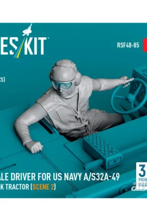 Koop Vandaag Male driver for US NAVY A/S32A-49 Deck Tractor (scene 2) (1 pcs) (3D Printed) Figuren