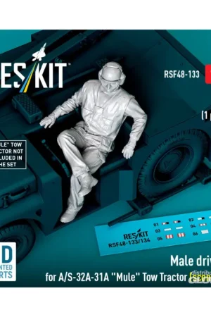 Male driver for A/S-32A-31A Mule Tow Tractor (scene 1) (1 pcs) (3D Printed) Figuren Express Levering