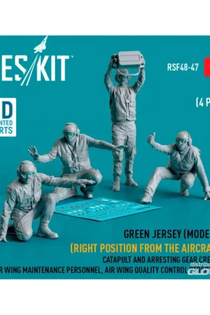 Green jersey (Modern) (Right position from the aircraft) Catapult and Arresting Gear Crews, Air Wing Maintenance Personnel, Air Betaalbaar