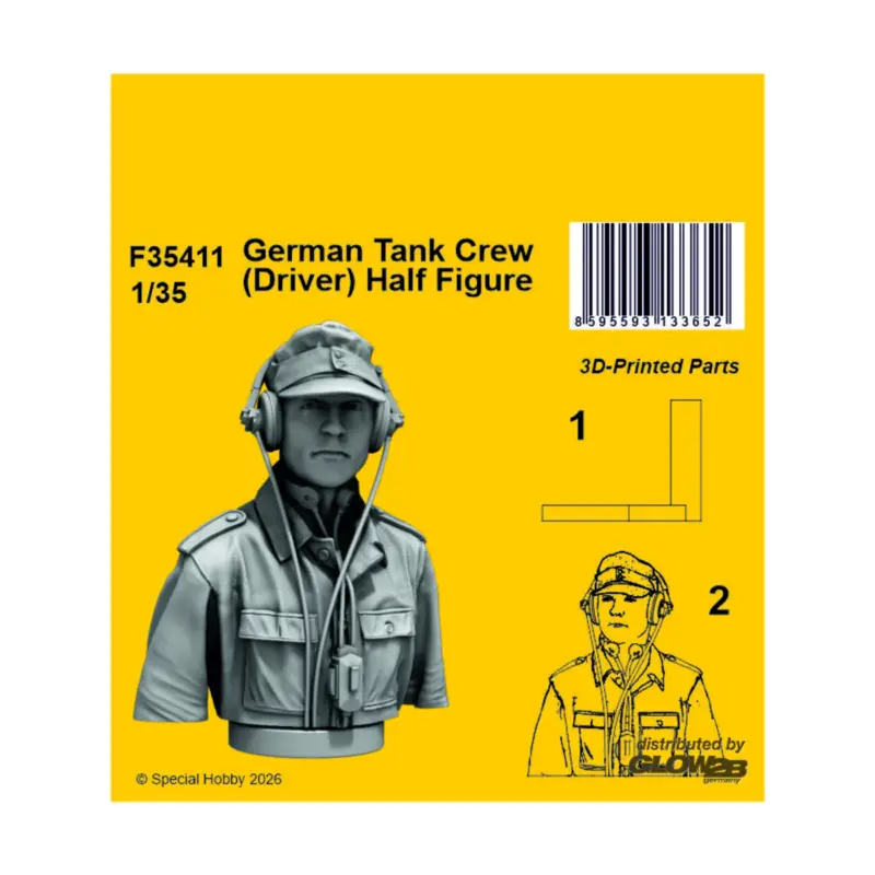 Voordeelprijs German Tank Crew (Driver) Half Figure Figuren