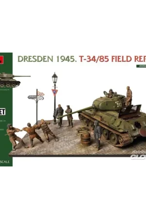Dresden 1945. T-34/85 Field Repair. Big Set Betaalbaar