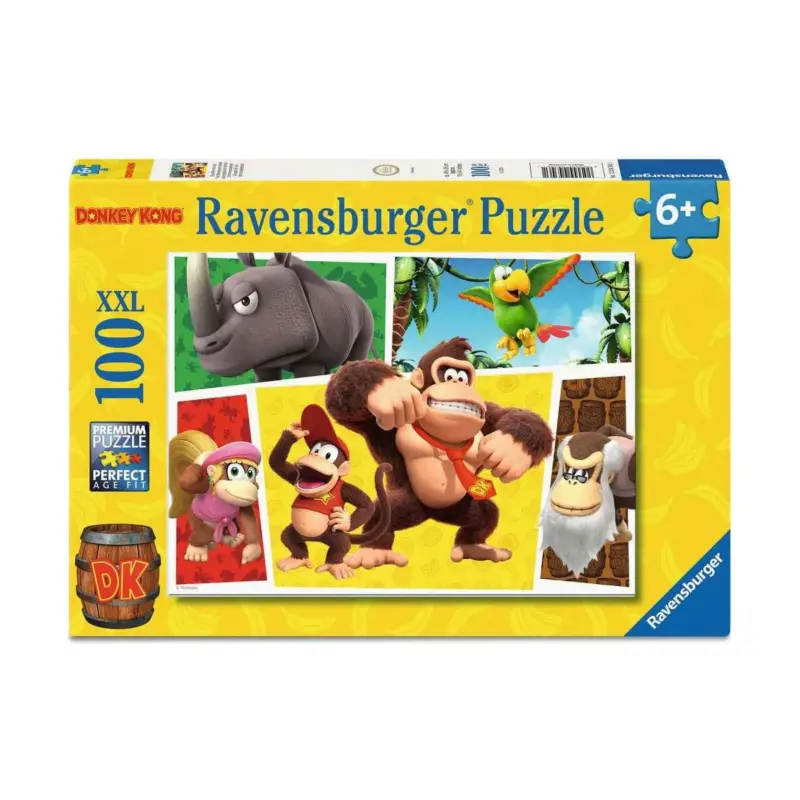 DONKEY KONG - The monkeys are loose! - 100-piece XXL Puzzle Puzzel Koop Vandaag