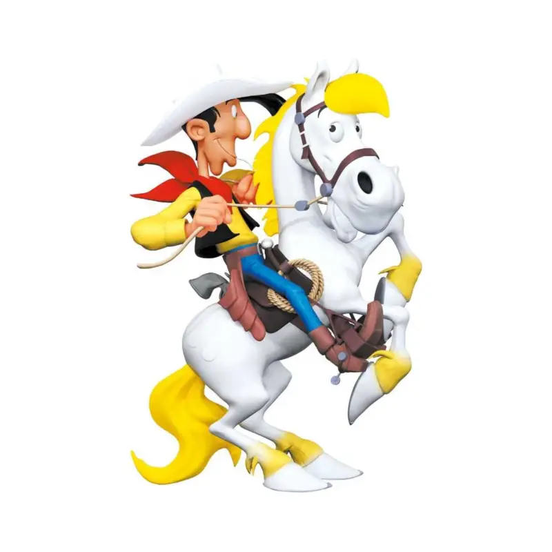 Lucky Luke Resin statuette Lucky Luke on Jolly Jumper prancing 25 cm Figuurtje Veilige Betaling