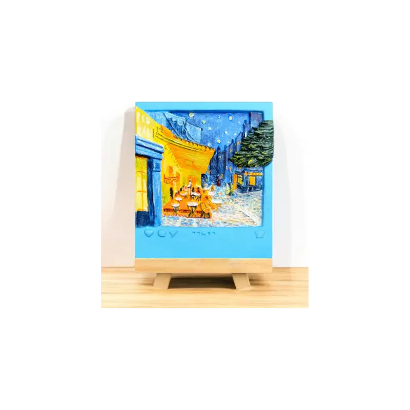 DIY MAGNET - Cafe Terrace at Night - DIY 3D Paintable Magnet Flitsaanbieding