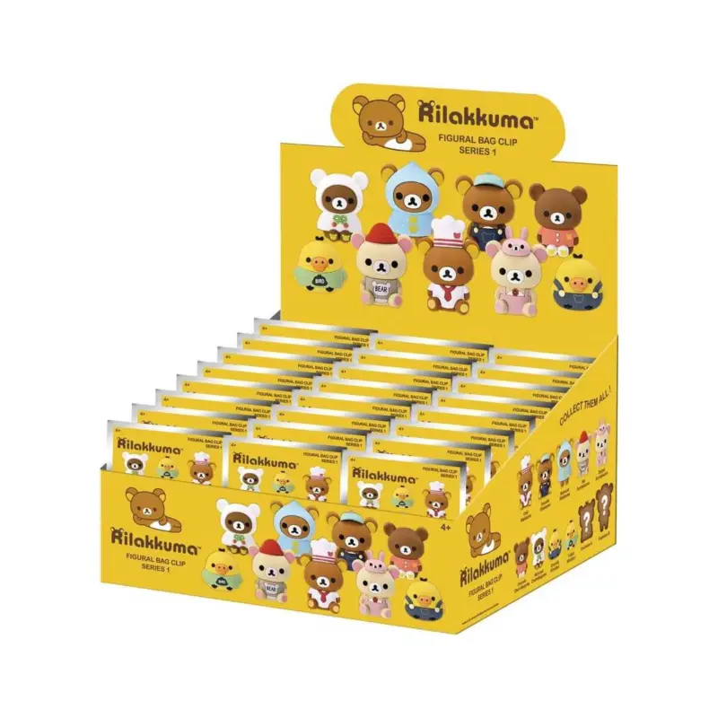 Hoge Kwaliteit Rilakkuma 3D PVC Keychain Series 1 Blind Bag Display (24)