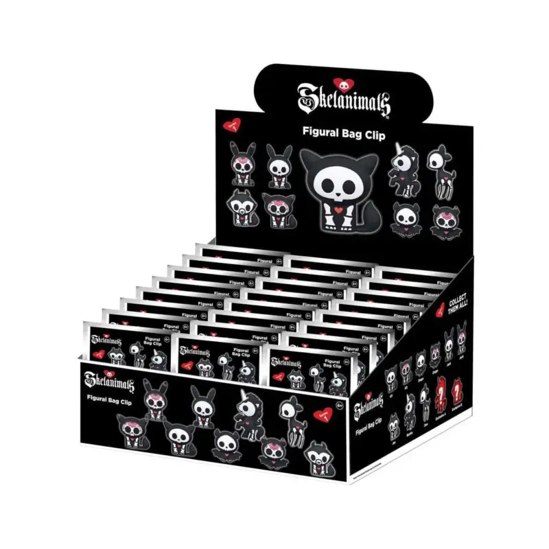 Op = Op Skelanimals 3D PVC Keychains Series 1 Blind Bag Display (24)