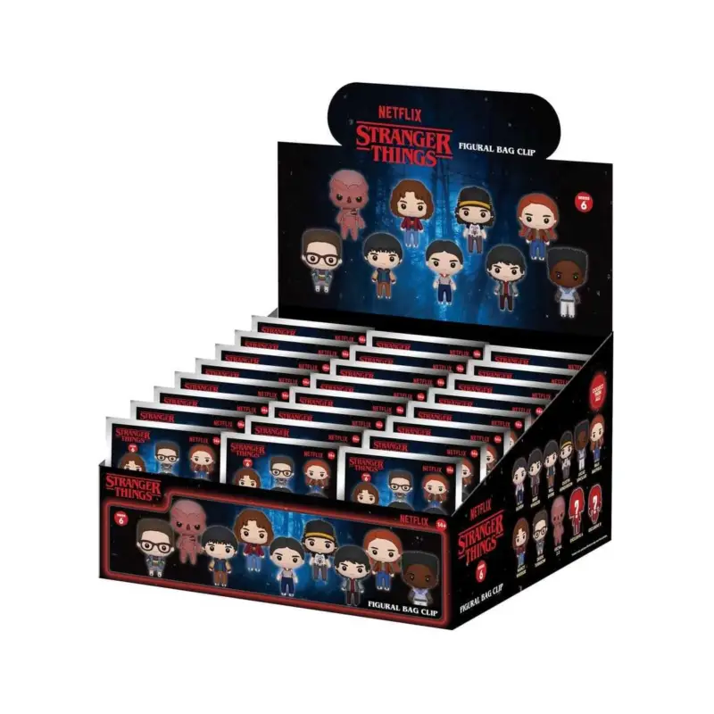 Tijdelijk Beschikbaar Stranger Things 5 3D PVC Keychain Series 6 Blind Bag Display (24)