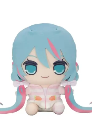 Nu Kopen Hatsune Miku Kyurumaru Big plush Rabbit Ear Hood Pajama 28 cm