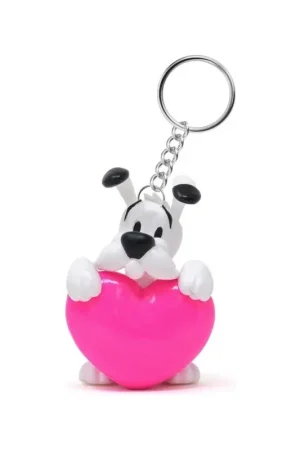 Express Levering Asterix Dogmatix Pink Heart Keychain