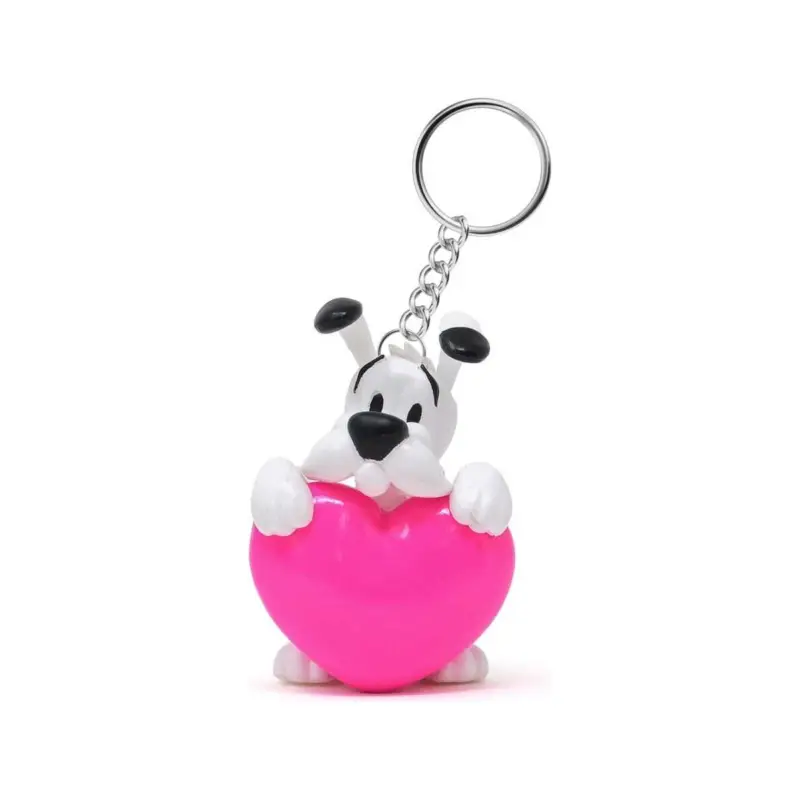 Express Levering Asterix Dogmatix Pink Heart Keychain