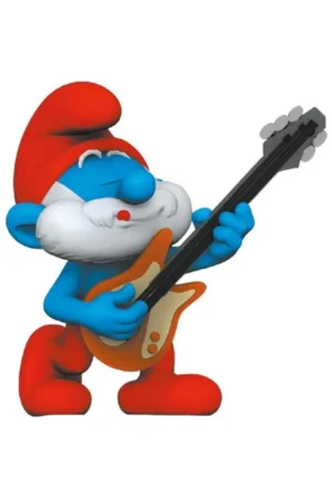 Meest Verkocht The Smurfs PVC Figure Papa Smurf with Guitar 5.5 cm Figuurtje