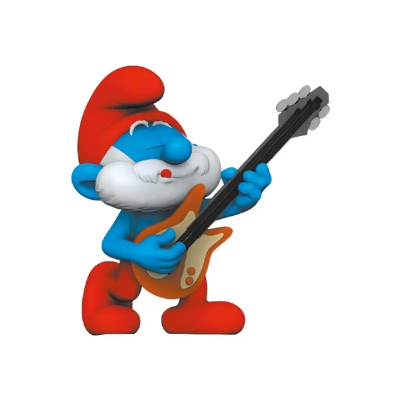 Meest Verkocht The Smurfs PVC Figure Papa Smurf with Guitar 5.5 cm Figuurtje