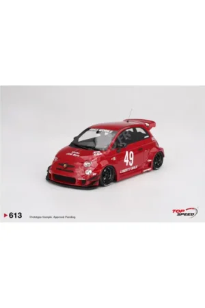 Betaalbaar Fiat abarth 595 "lb-works x abas works"v2024 red Miniatuur