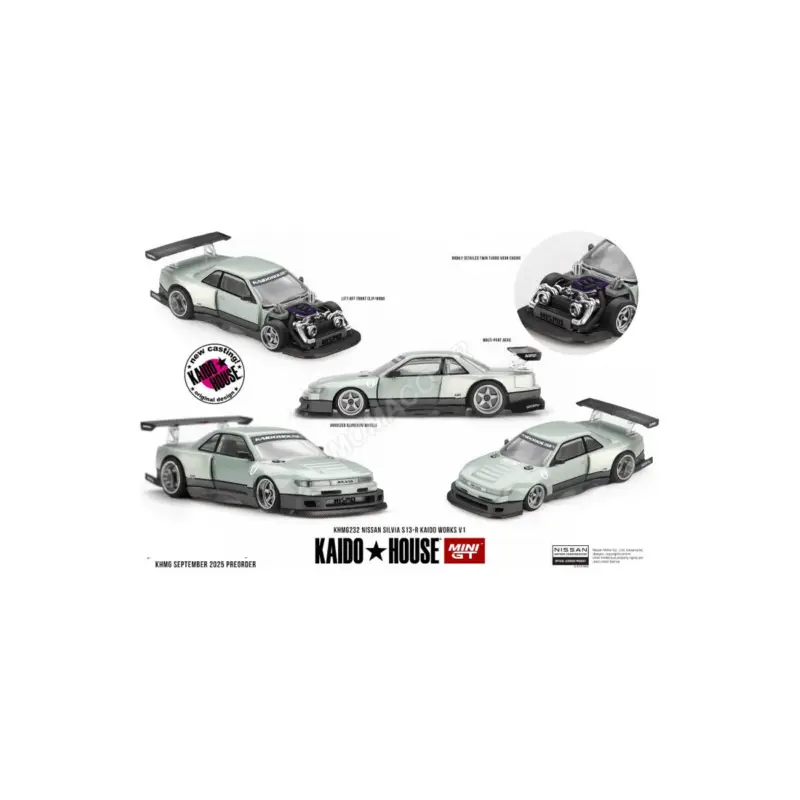 Nissan silvia s13-r kaido works v1 1991 Miniatuur Op = Op