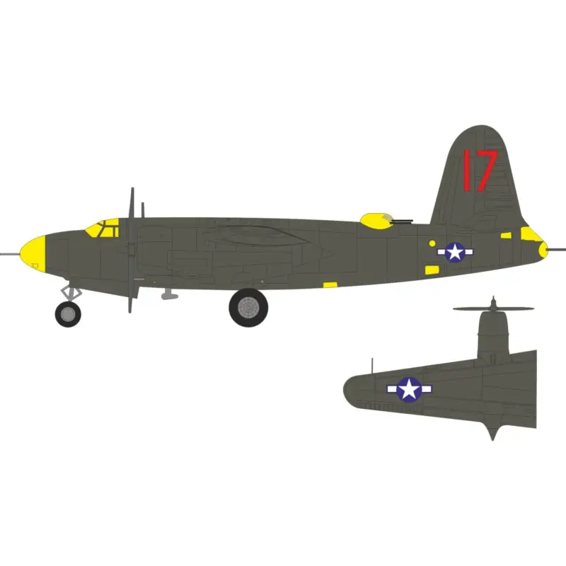 Op = Op Eduard ex1189 mask b-26c-45 marauder us national insignia & tail marking (for icm) 1/48