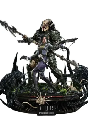 Aliens vs. Predator (Comic) Ultimate Premium Masterline Statue 1/4 Machiko & Broken Tusk Predator 79 cm Voordeelprijs