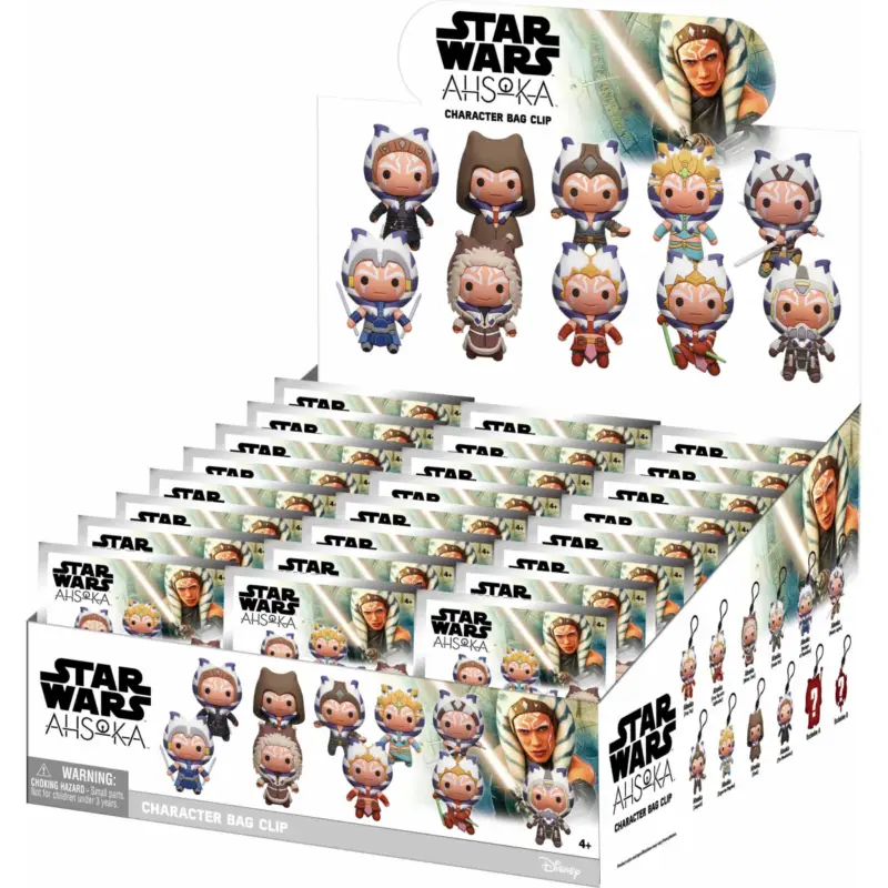 STAR WARS AHSOKA - Series 1 - 3D Foam Bag Clip (Display 24 Pcs) Beperkt Aanbod