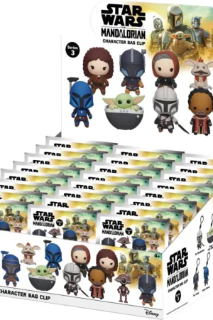 Dagaanbieding STAR WARS MANDALORIAN - Series 3 - 3D Foam Bag Clip (Display 24 Pcs)
