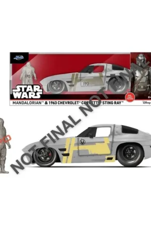 Star Wars Vehicle 1:24 Mandalorian Chevrolet Corvette Sting Ray 1963 Rechtstreeks Van De Fabrikant