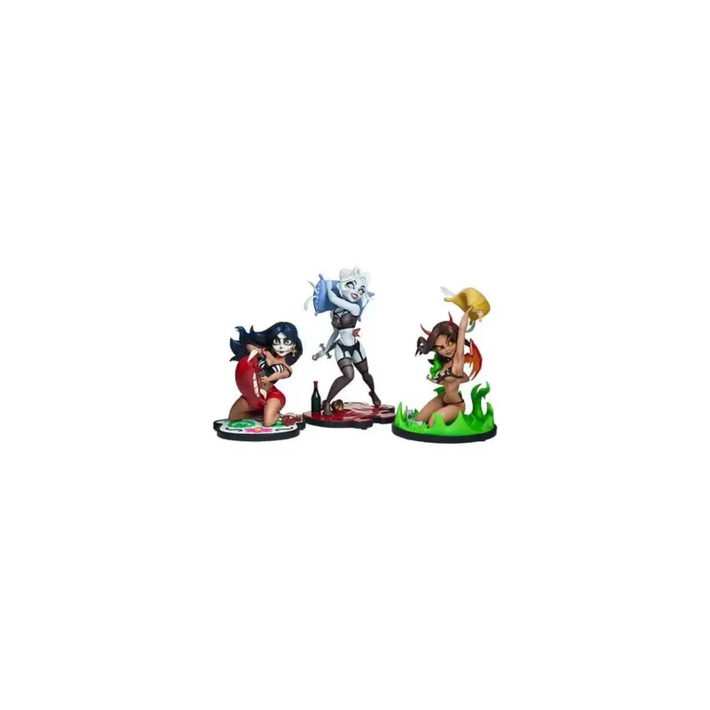 Hete Deal Coffin Comics Designer Statuette Set Sleepover In Hell Figuurtje