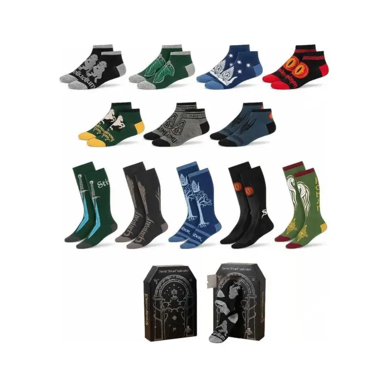 Lord of the Rings socks, 12-pack, sizes 38-45 Betaalbaar