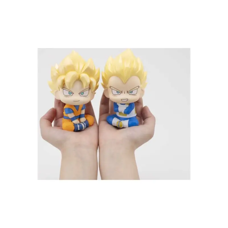 Premium Dragon Ball DAIMA pack 2 PVC Figures Look Up Super Saiyan Son Goku (mini) & Super Saiyan Vegeta (mini) 11 cm (with gift)