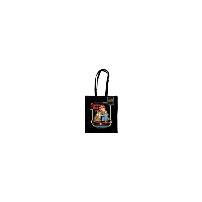 Aanbieding Steven Rhodes Demon Cat Black Tote Bag