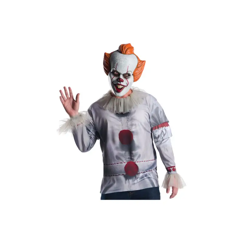 IT - Horror Cosplay Top & Cape Adult Pennywise One Size Dagaanbieding