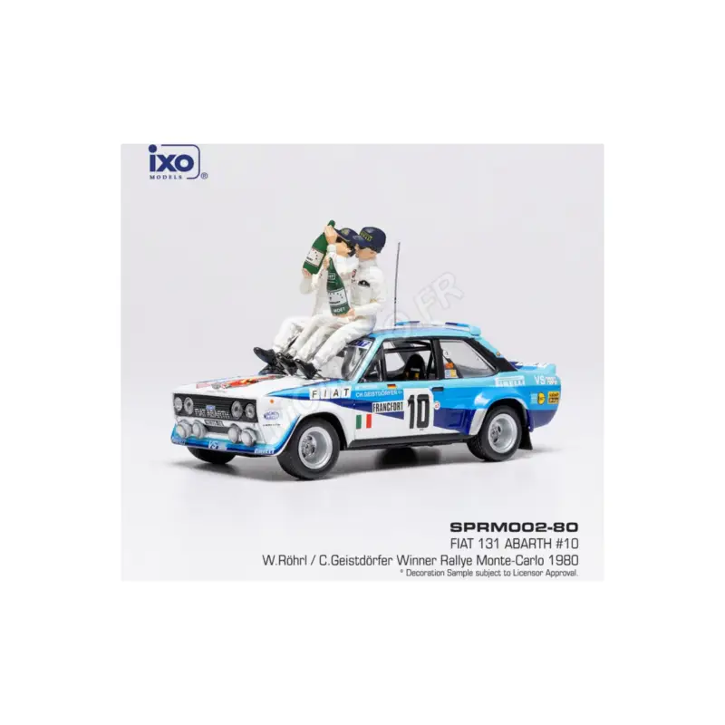 Koop Vandaag Fiat 131 abarth 10 röhrl/geistdörfer monte carlo rally 1980 1st with 2 figures Miniatuur