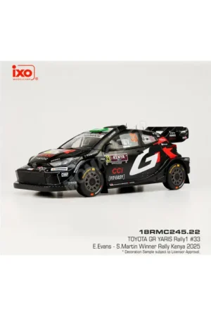 Hete Deal Toyota gr yaris rally 1 33 evans/martin rally safari kenya 2025 Miniatuur