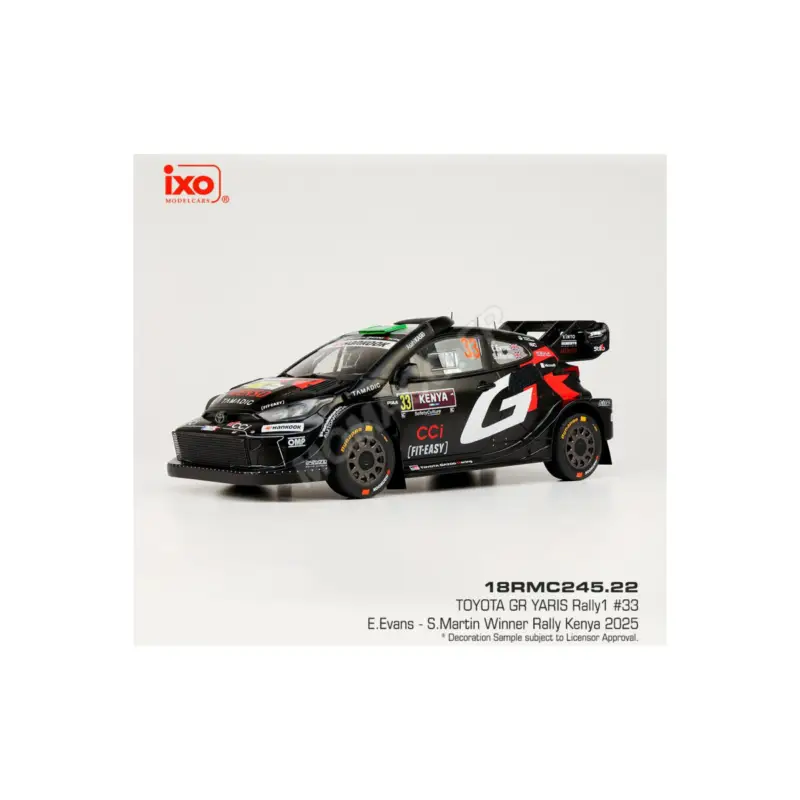 Hete Deal Toyota gr yaris rally 1 33 evans/martin rally safari kenya 2025 Miniatuur