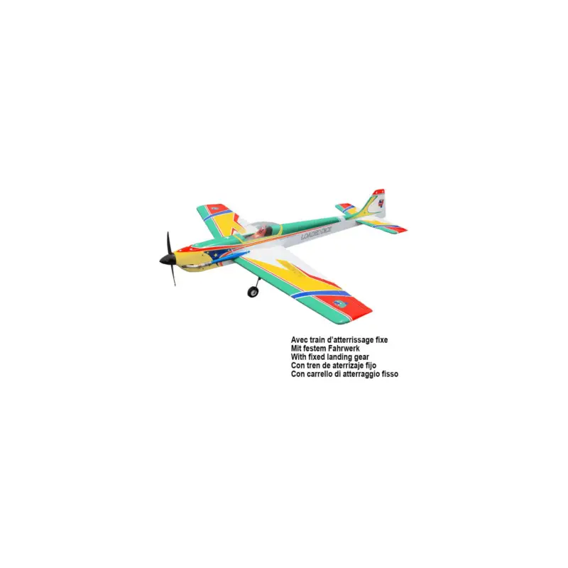 Loaded Dice 65-95/70E radio-controlled nitro airplane, green, fixed landing gear Superprijs