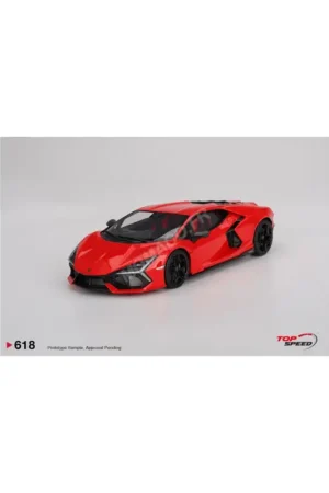 Lamborghini revuelto 2024 “arancio dac lucido” Miniatuur Beperkt Aanbod
