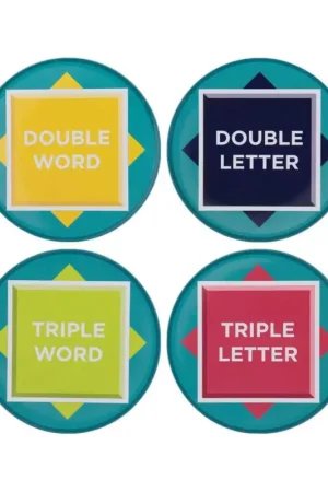 Finale Uitverkoop Scrabble pack of 4 coasters