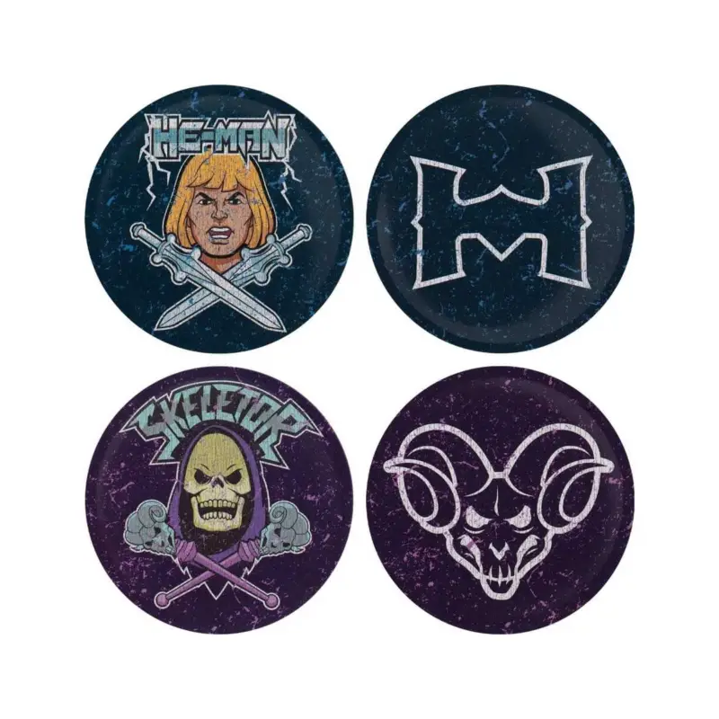 Gereduceerde Prijs Masters of the Universe pack 4 Printed Metal coasters