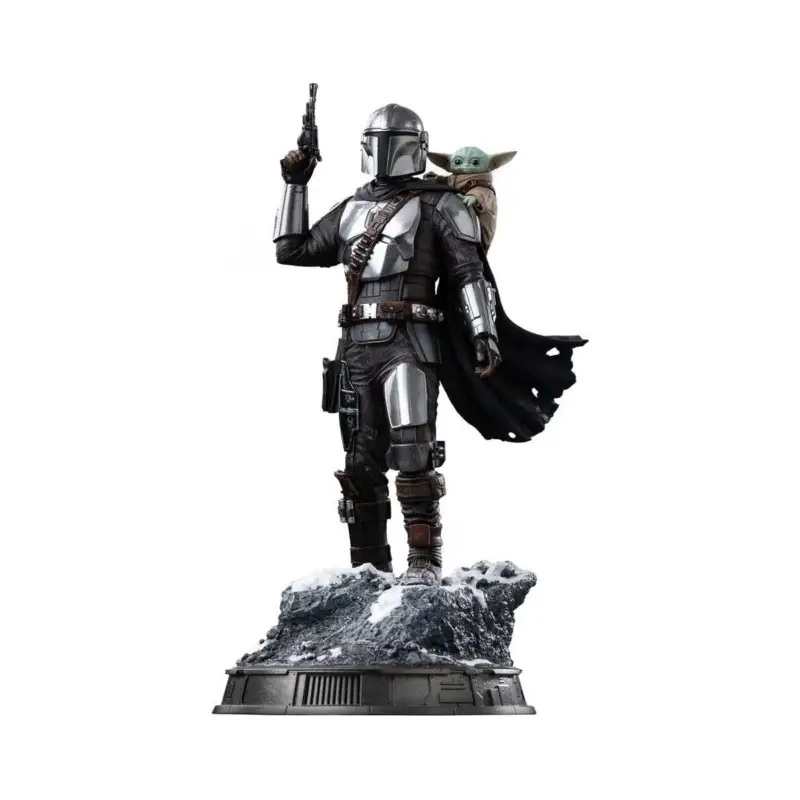 Merkproduct The Mandalorian & Grogu statuette 1/10 Art Scale The Mandalorian and Grogu 25 cm Figuurtje