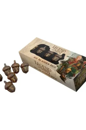 FanRoll Legend in the Mist D6 Resin Acorn Dice Set (6) Finale Uitverkoop