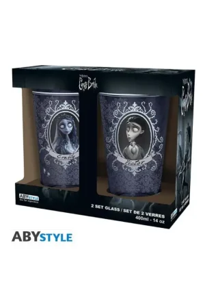 THE FUNERAL WEDDING - Victor & Emily - Set of 2 XXL Glasses 400ml Weekendaanbieding