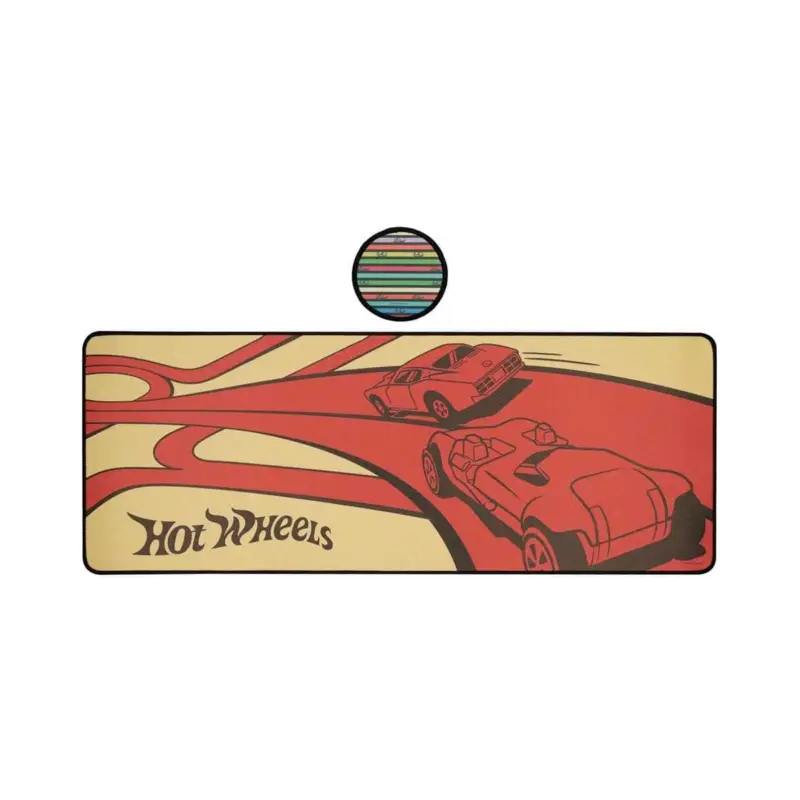Hot Wheels coated desk mat and coaster set Lage Prijs