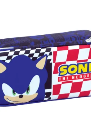 Finale Uitverkoop SONIC - Oval Pencil Case with 2 Zippers