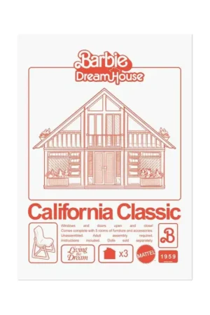 Gereduceerde Prijs Barbie Lithograph California Classic DreamHouse Limited Edition