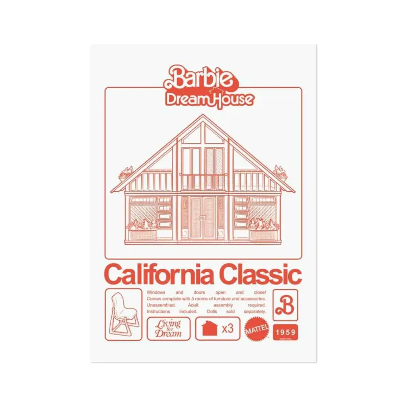 Gereduceerde Prijs Barbie Lithograph California Classic DreamHouse Limited Edition