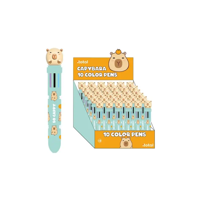 Gecertificeerd KAWAII - Capybara - Multicolored Pen Display - 36pc.